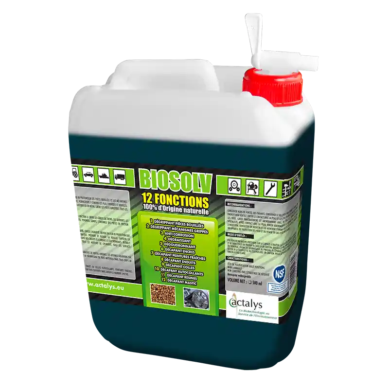 BIDON 5 LITRES MULTIFONCTION BIO 100% NATUREL – BIOSOLV – DEGRIPPANT – LUBRIFIANT – DEGRAISSANT – DEGOUDRONNANT – DECAPANT – Usine Directe