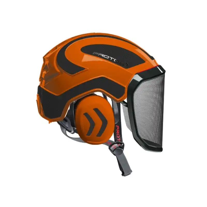 CASQUE DE PROTECTION INTEGRAL ARBORISTE – TRONCONNAGE – ELAGAGE – ORANGE ET GRIS CARBONE – Orange et Gris Carbone Remise