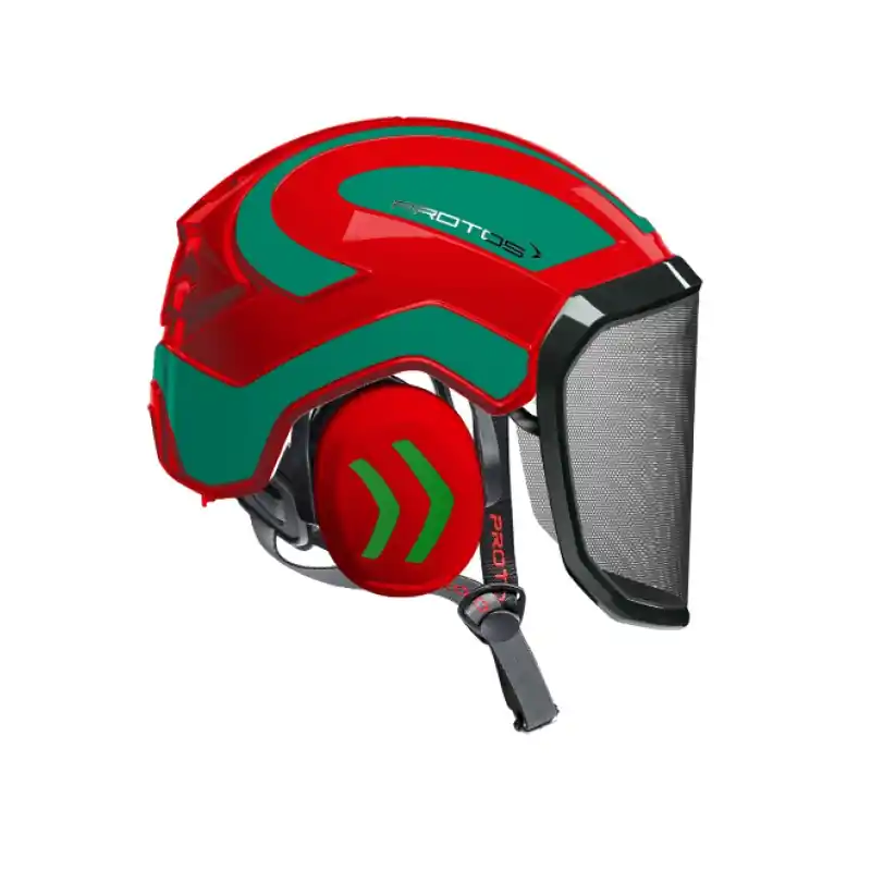 Pas Cher CASQUE DE PROTECTION INTEGRAL ARBORISTE – TRONCONNAGE – ELAGAGE – ORANGE ET BLANC – Orange et Blanc