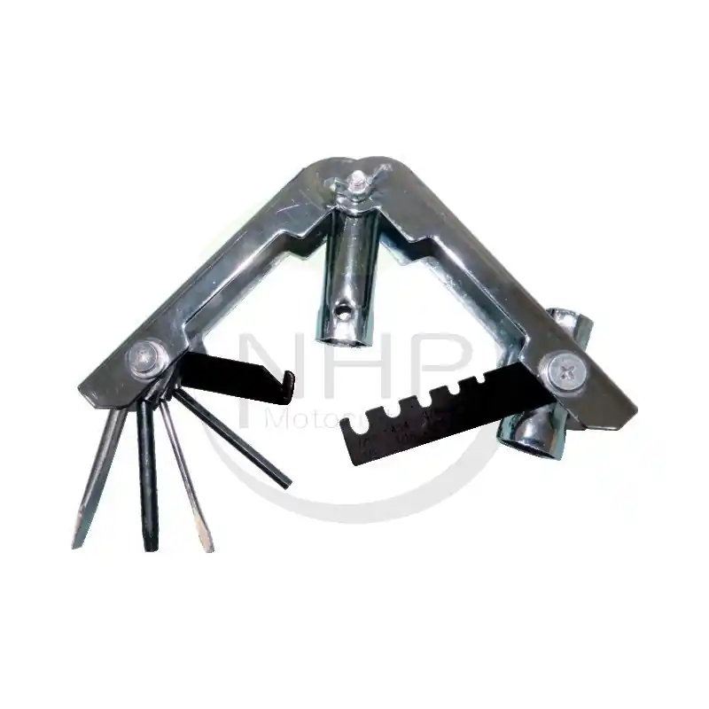 OUTIL MULTIFONCTIONS POUR TRONCONNEUSE AVEC CLE BOUGIE – CURE GUIDE – TORX T8 – TOURNEVIS PLAT – Commande En Gros