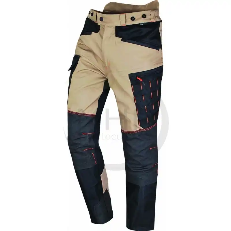 PANTALON DE TRAVAIL BEIGE – 6 POCHES – MULTI ACTIVITES – HANDY – VERSION COURTE -7CM – XS Satisfait Ou Remboursé