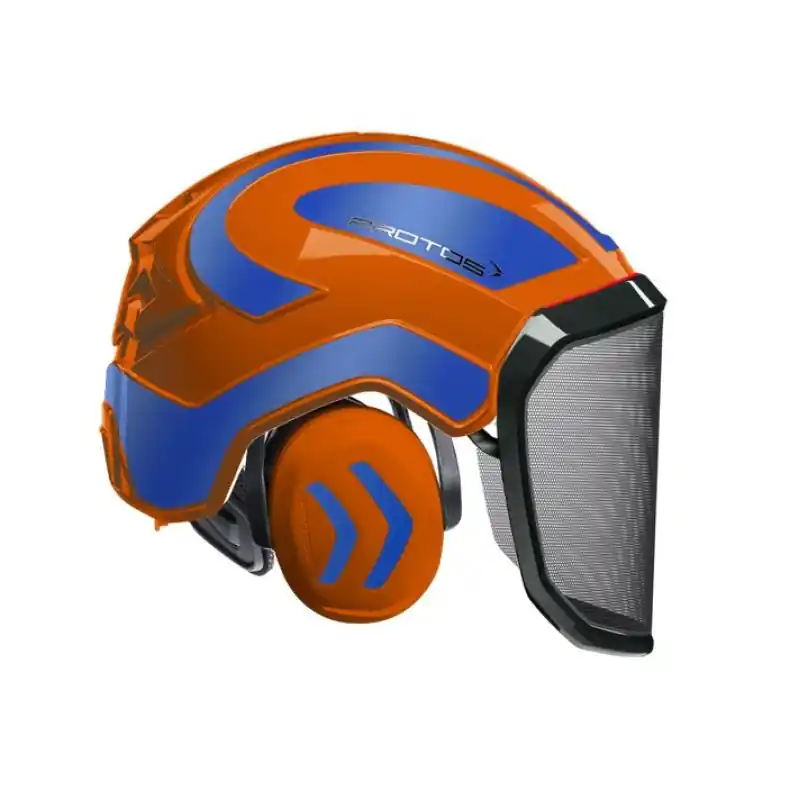 CASQUE DE PROTECTION INTEGRAL FORESTIER – TRONCONNAGE – ELAGAGE – DEBROUSSAILLAGE – VISIERE F39 – ORANGE ET BLEU REFLECHISSANT – Orange et Bleu réfléchissant Top Vente