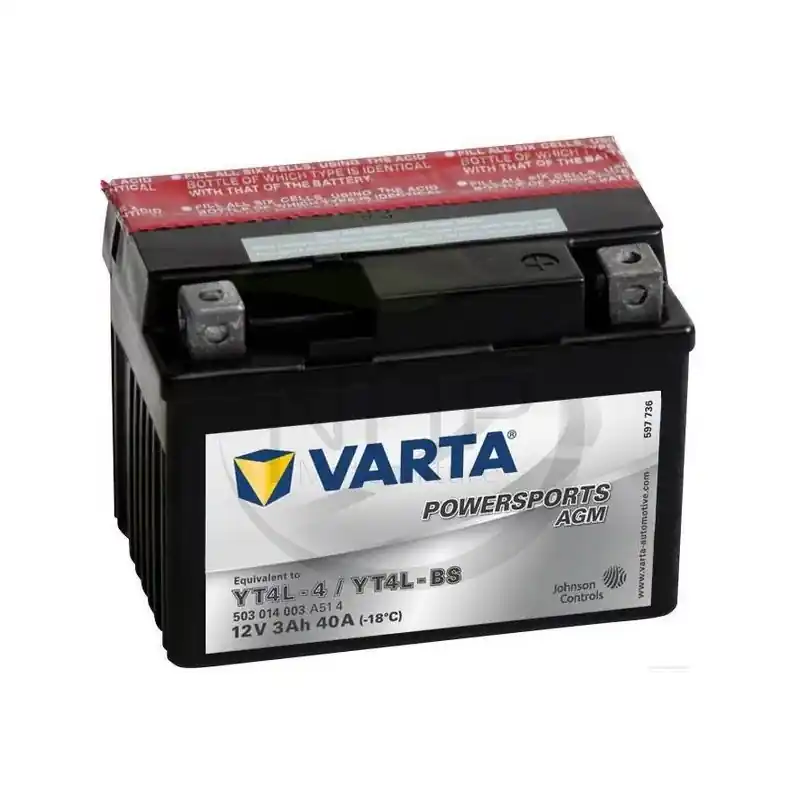 BATTERIE VARTA AGM YT4L-4 – YT4L-BS – 12V – 3AH – Offre Du Jour