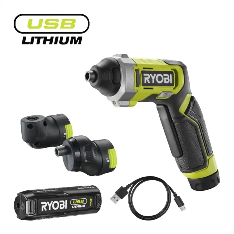 TOURNEVIS - 4V - USB LITHIUM - PORTE EMBOUT HEXAGONALE - RYOBI - RSD4-120TA2 - Remise