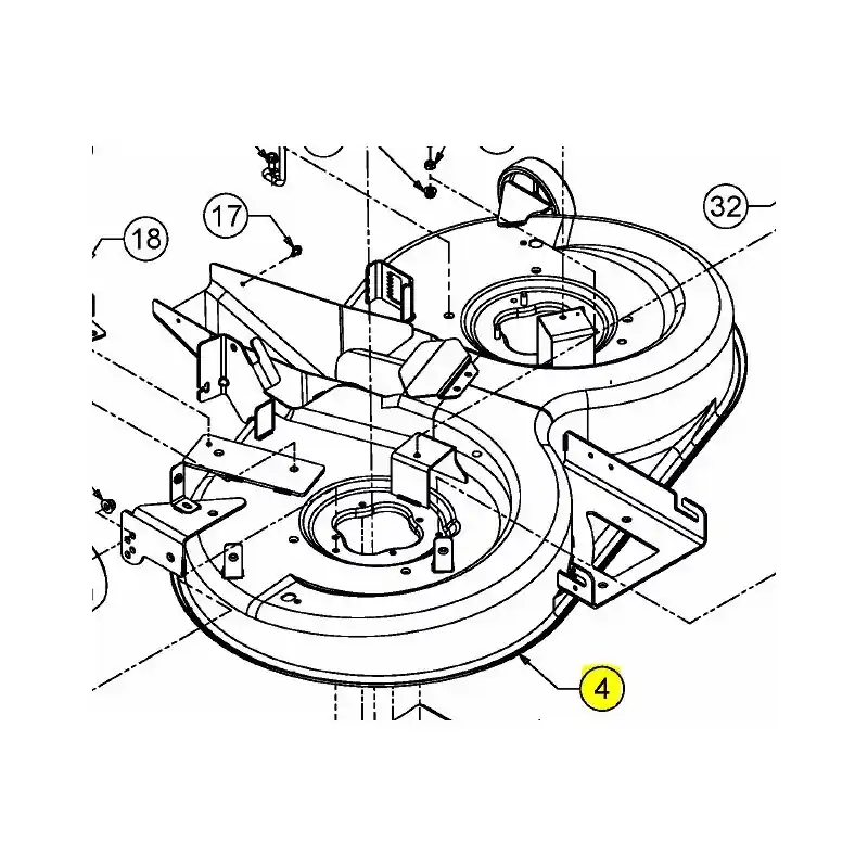 CARTER DE COUPE 105CM MTD – CUB CADET 683-04390G-S – 683-04390637 – 683-04390A-S – 683-04390B-S – 683-04390C-S – 683-04390D-S – Bon Plan