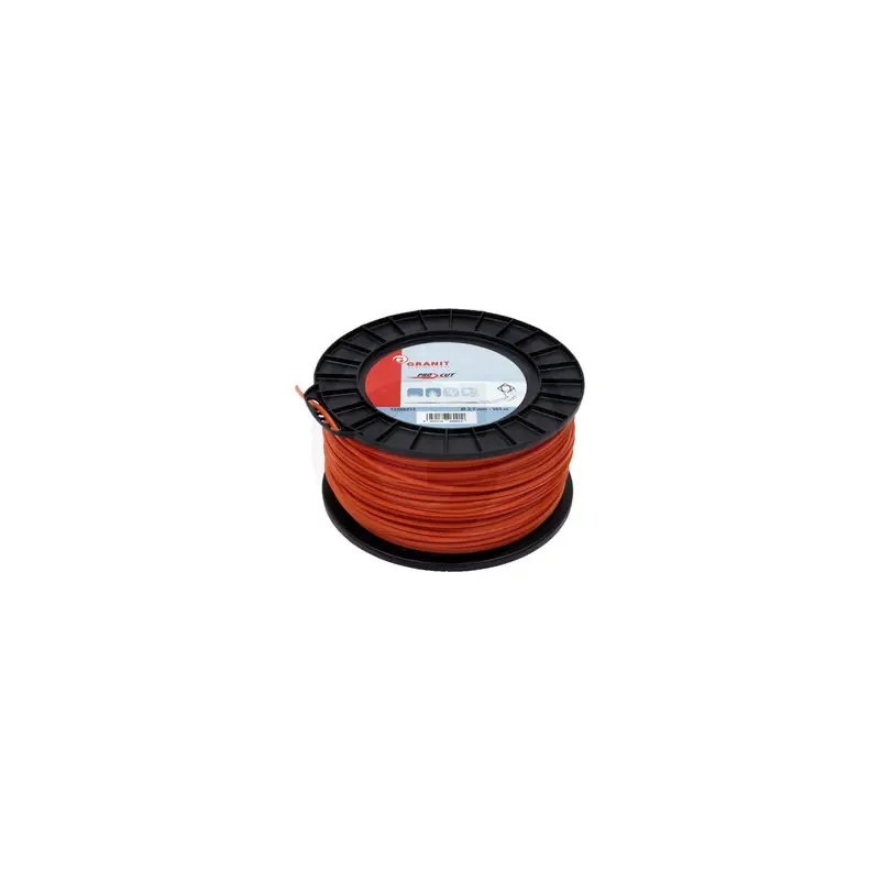 Promotion Saisonnière ROULEAU FIL NYLON CARRE DEBROUSSAILLEUSE DIAMETRE 2.7MM - 163M -