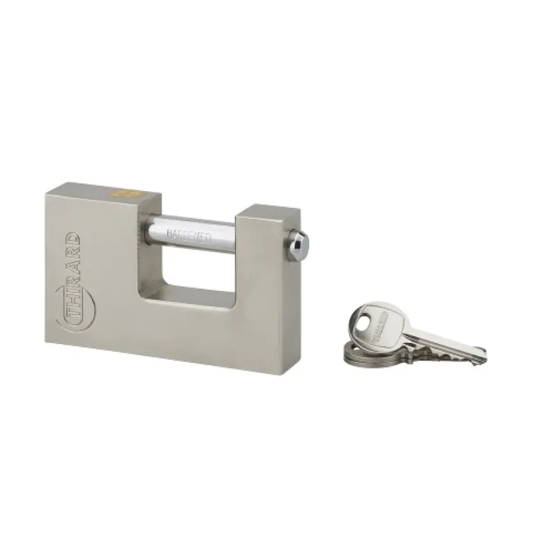 Cadenas rectangulaire à clé – monobloc – acier nickelé – LAND Achetez Aujourd’hui