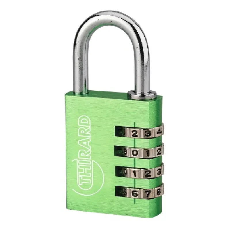 Commander Vite Cadenas aluminium à code – ALUCODE – 4 molettes – vert