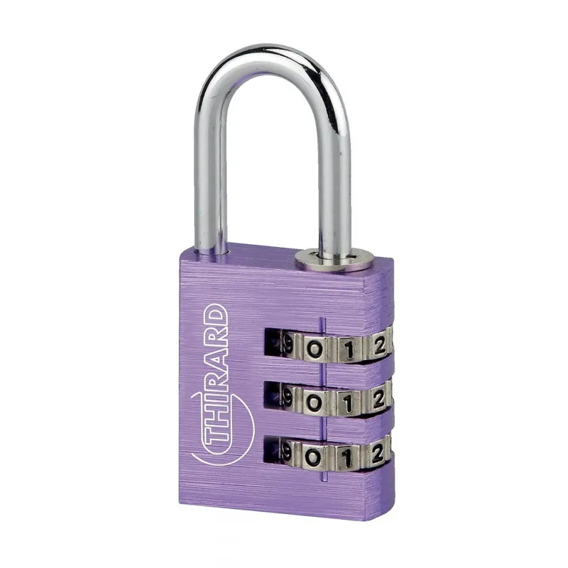 Cadenas aluminium à code – ALUCODE – 3 molettes – violet Livraison Gratuite