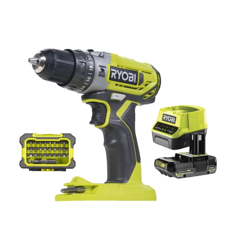 Perceuse à percussion sans fil 18V ONE+™ + 2 batteries 2Ah et 31 accessoires – R18PD2-220SA31 Commande En Gros