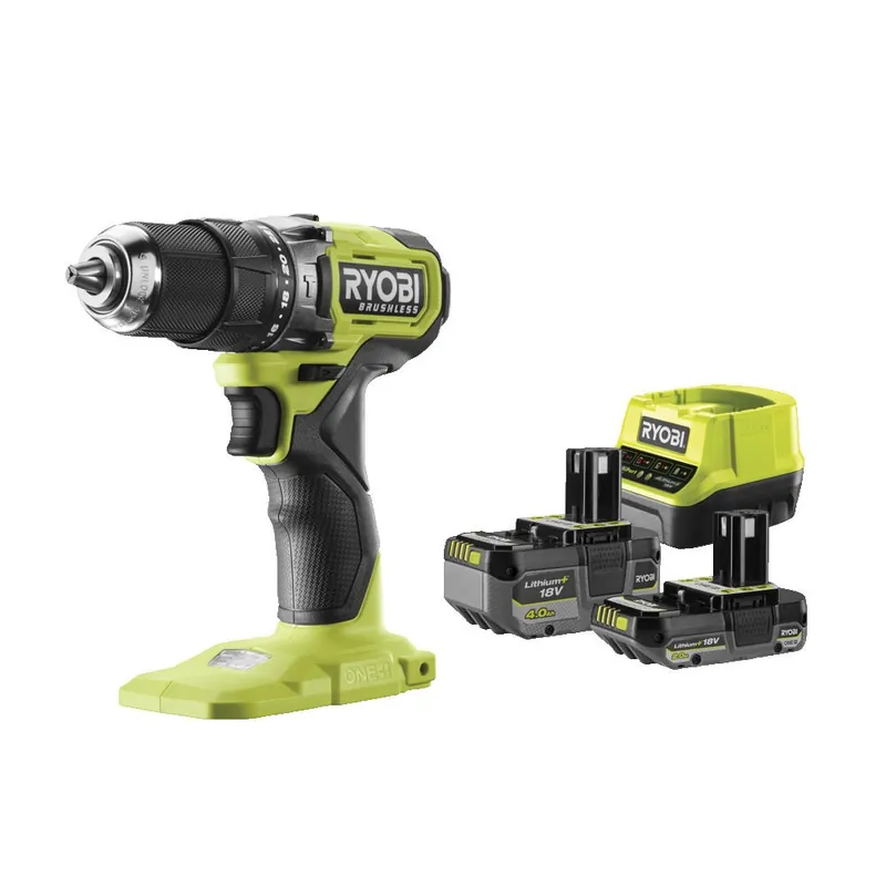 Perceuse à percussion Brushless 18V ONE+™ + 2 batteries 2/4Ah + sac de transport – RPD18BL1-2C42S Top Vente