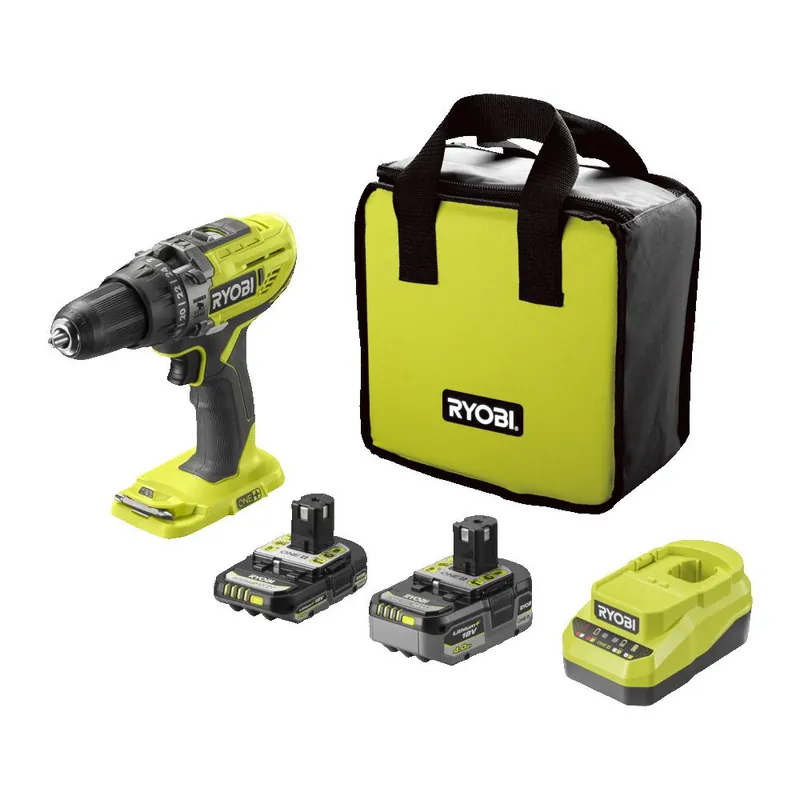 Perceuse à percussion 18V ONE+™ + 2 batteries 2/4Ah + sac de transport – R18PD3-242S Prix Choc
