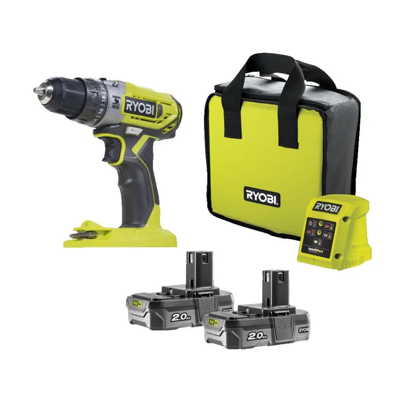 Perceuse-visseuse à percussion sans fil 18V ONE+™ + 2 batteries 2,0 Ah – R18PD2-220S Commande En Gros
