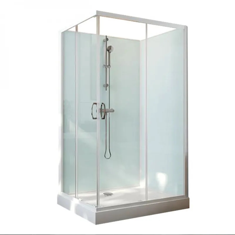 Cabine de douche 90×90 cm Iziglass 2 coulissante – accès d'angle – mitigeur thermostatique Prix Réduit