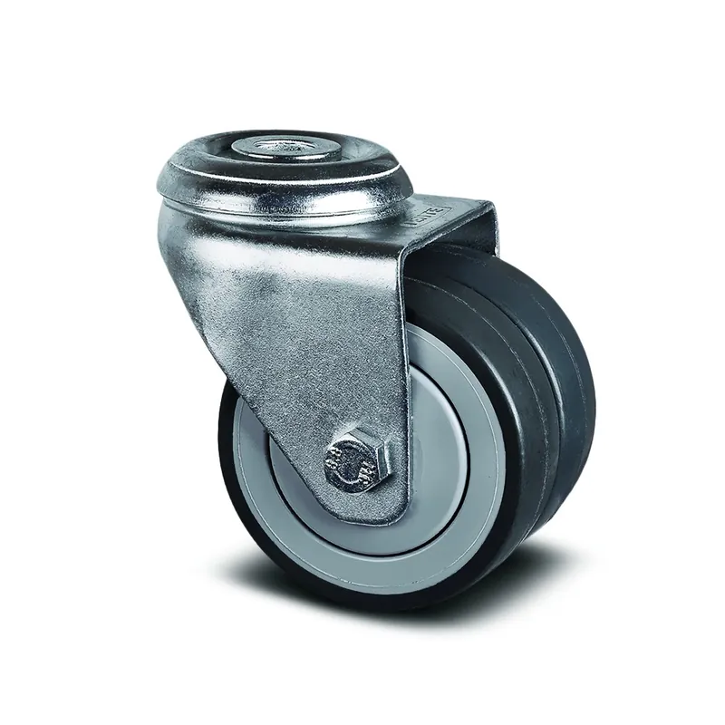 Roulette double pivotante – avec pare-fils – ø75mm – Agila Twin Pas Cher