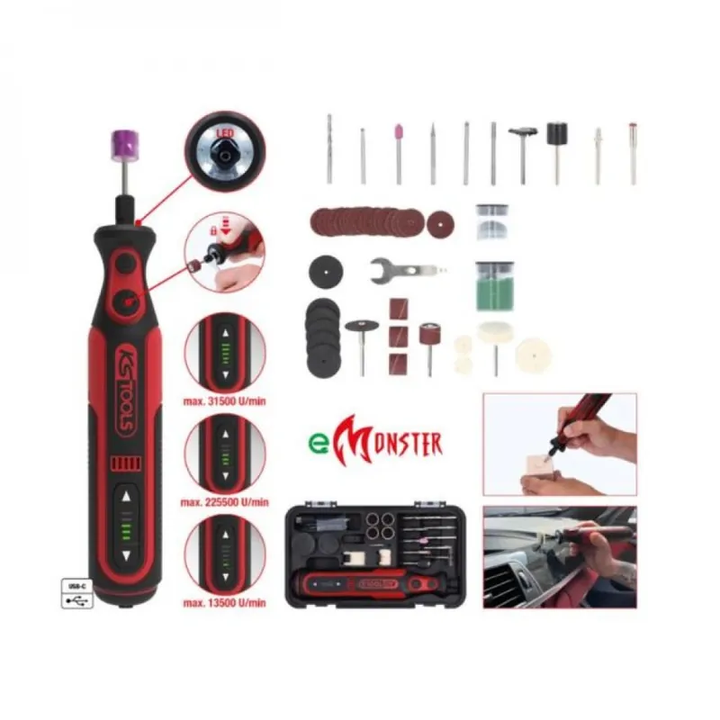 Pack outil multifonction eMonster sans fil + 50 accessoires – 515.3990 Prix Choc