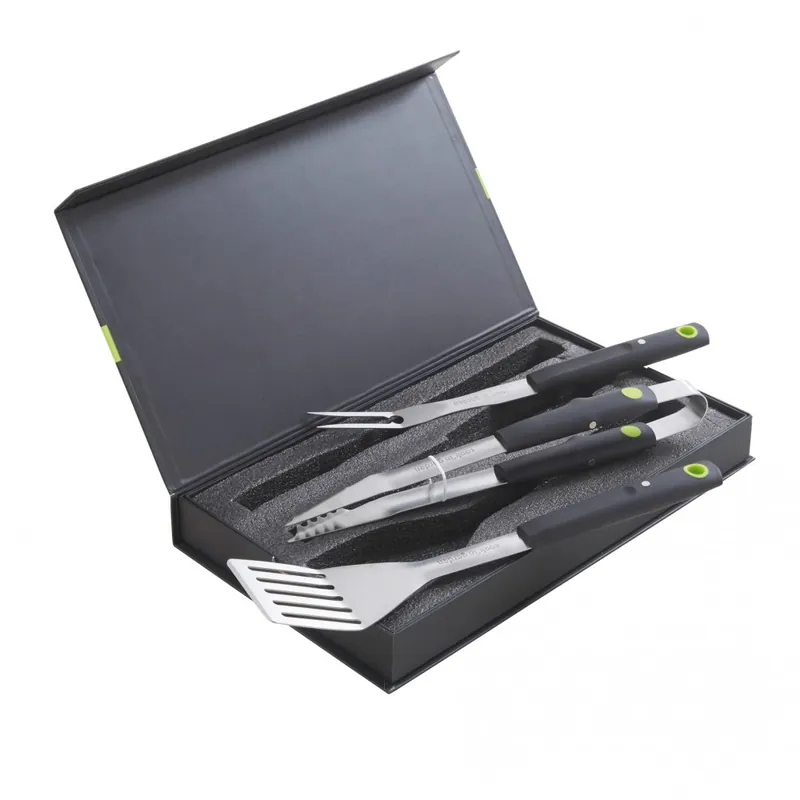 Soldes Coffret 3 ustensiles aimantés – pince + spatule + fourchette
