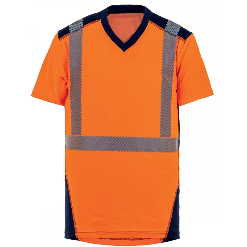 T-shirt haute visibilité à manches courtes Jakarta – orange fluo Paiement Sécurisé