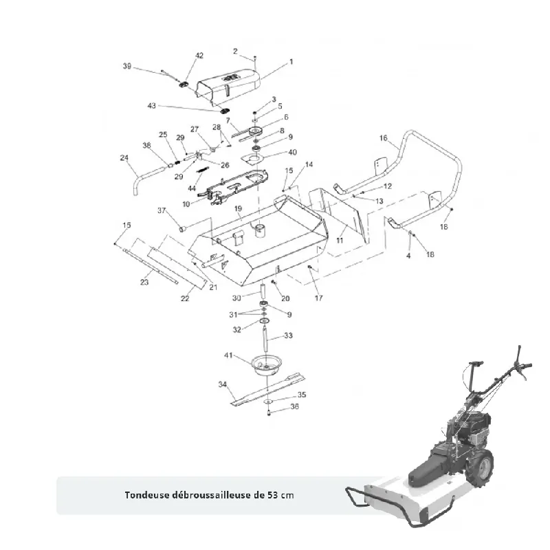 Pièces détachées pour débroussailleuse Minieffe et P55 Authentique