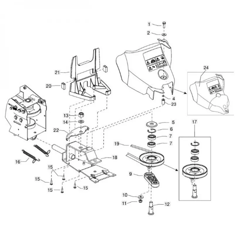 Super Prix Pièces détachées pour barre de coupe Minieffe 502 – éclaté n°3