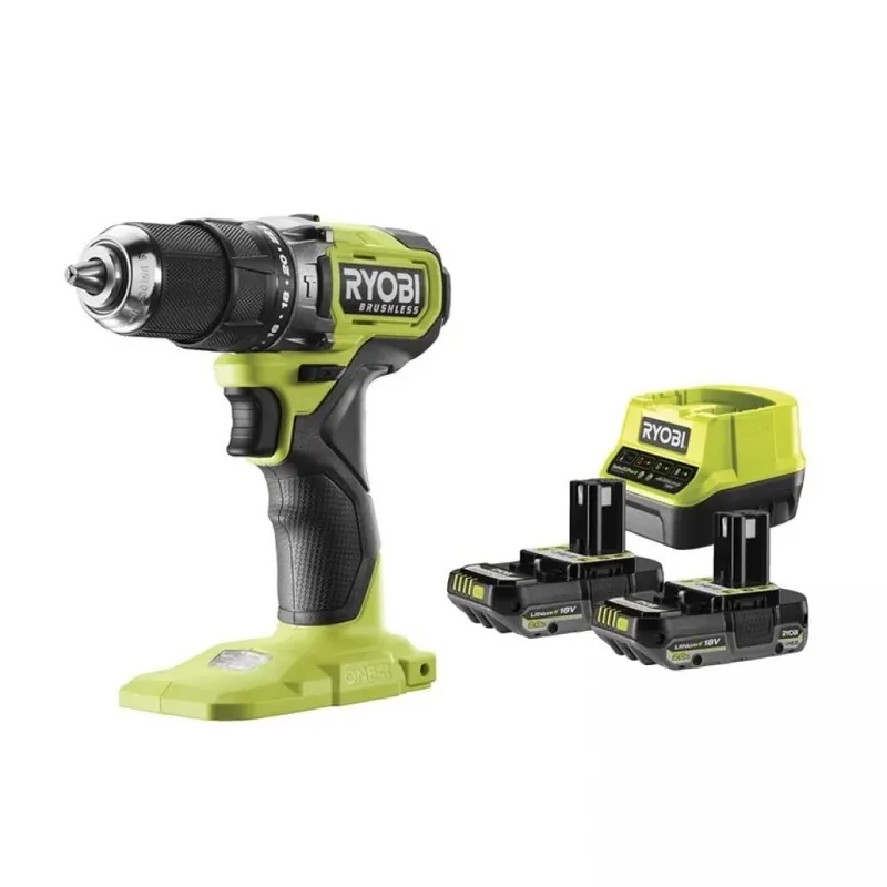 Retour Gratuit Perceuse visseuse à percussion Brushless 18V ONE+™ + 2x2Ah – RPD18BL1-2C20S