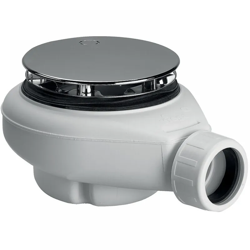 Bonde de douche 90 mm capot chromé – sortie horizontale – Tempoplex Seulement Aujourd’hui