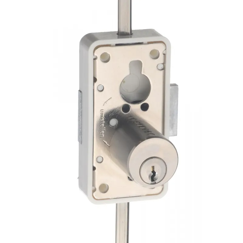 Serrure de meuble 3 points espagnolette 7061 - cylindre rond - axe 20 mm Réduction