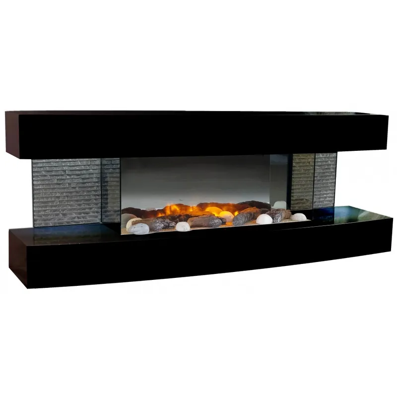 Cheminée électrique Design – Lounge – Noire – 2000W Usine Directe