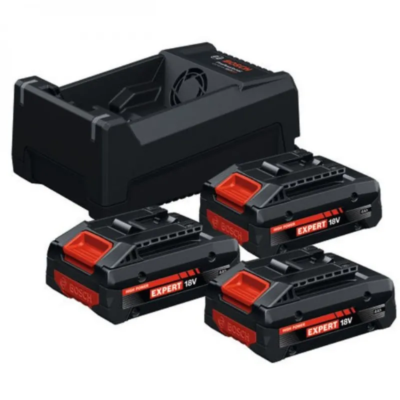 Pack 3 batteries EXBA 18V-40 + chargeur 12V/18V-80 (C) – 0615V0005X Offre Du Jour