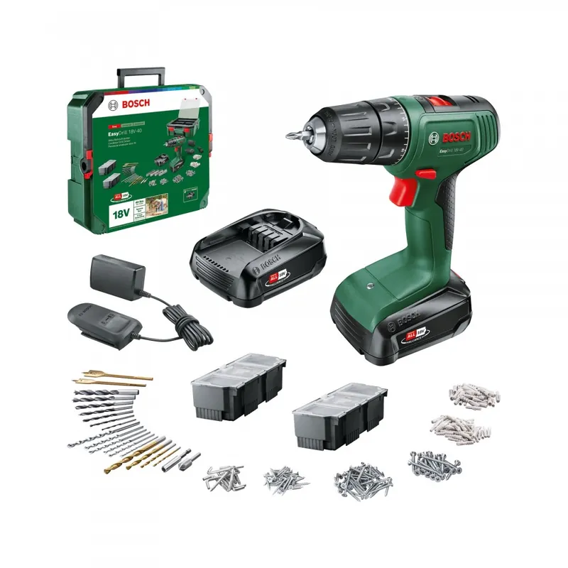 Top Vente Perceuse visseuse EasyDrill 18V-40 + SystemBox + 2 batteries 1,5Ah + 241 accessoires – 06039D8007