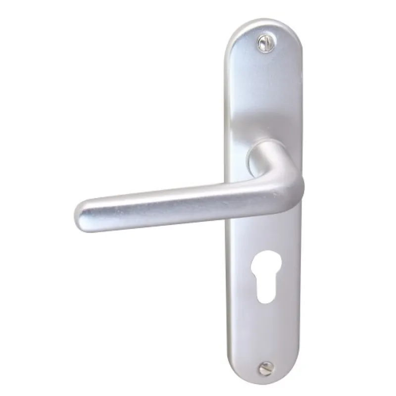 Poignées de porte sur petites plaques – entraxe 165 mm – aluminium Seulement Aujourd’hui