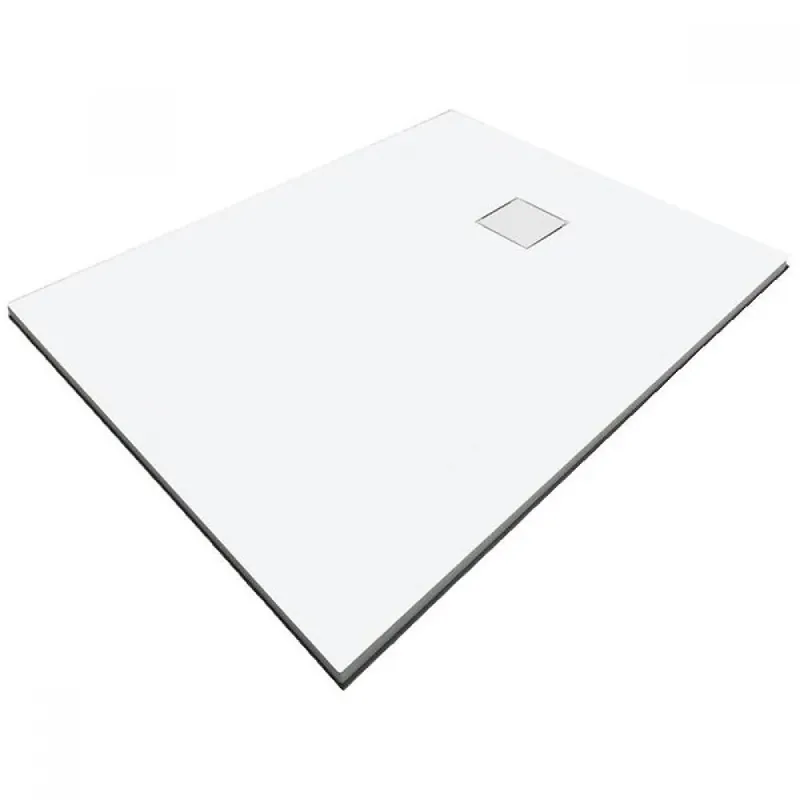 Offre Du Jour Receveur de douche extra-plat antidérapant – 120×90 cm – blanc – Fiteo