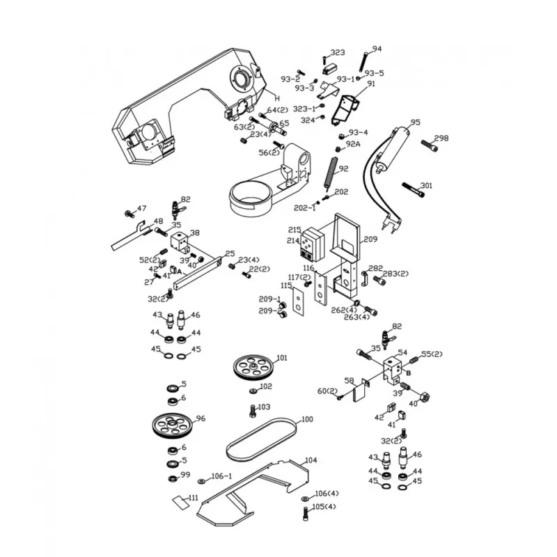 Usine Directe Pièces détachées pour scie à ruban SX-821DA