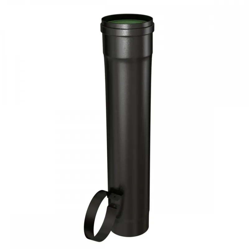 Meilleur Choix Conduit pellet émail noir - joint fibre de verre - coulissant 50 cm