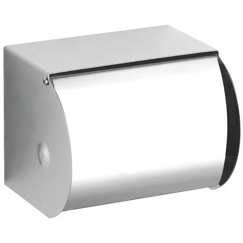 Porte-rouleaux papier WC - Inox brillant - avec couvercle Achat Immédiat