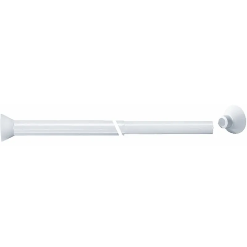 Porte rideaux droit extensible acier epoxy blanc Top Vente