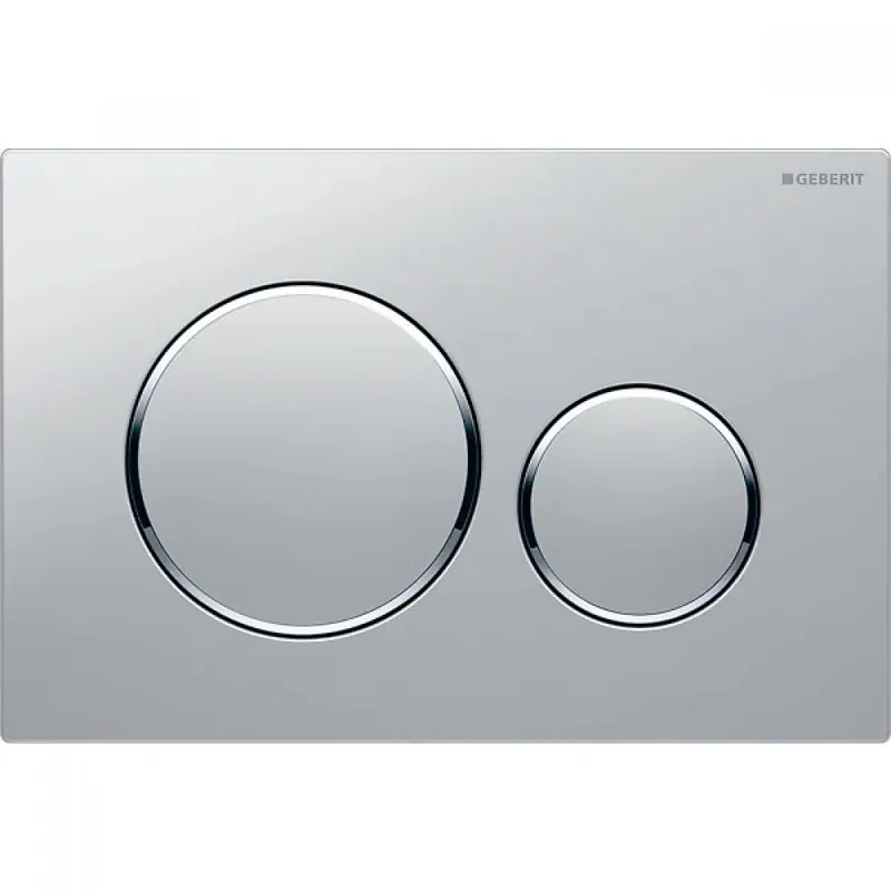 Plaque de commande WC double volume - chromée mate - Sigma20 Acheter Direct