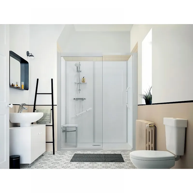 Authentique Cabine douche Kinemagic Sérénité Haute 160 x 80 cm – porte coulissante