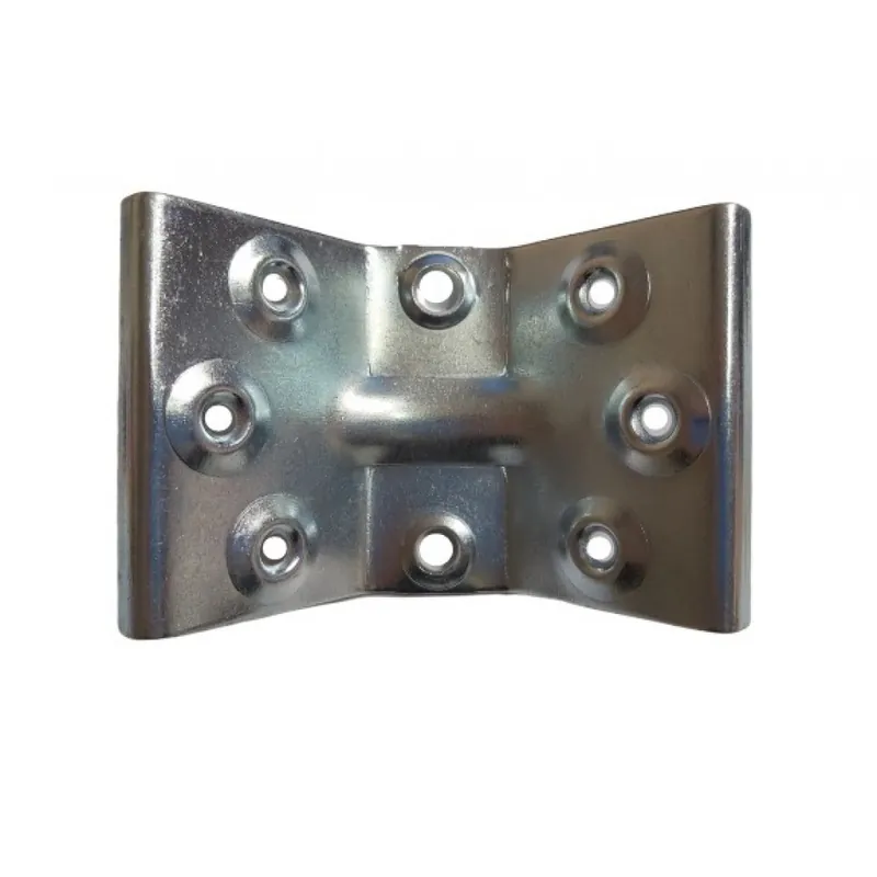 Ferrure de table acier 8 trous avec retour 252Z250 – 67 x 70 x 8 mm Soldes
