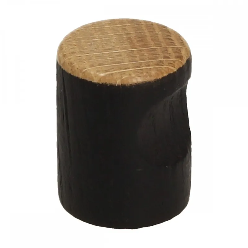 Bouton de meuble en bois à encoche CS 22671 – Noir et bois verni Expédié Aujourd’hui