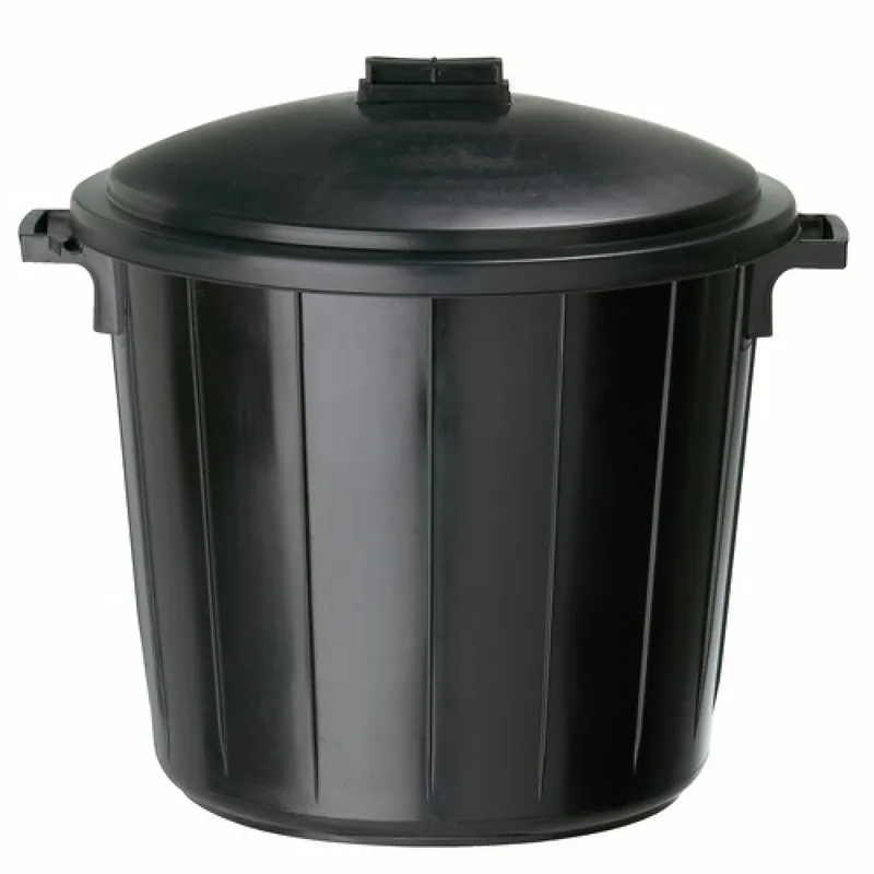 Must-Have Poubelle plastique avec couvercle - 80 litres - Réglisse