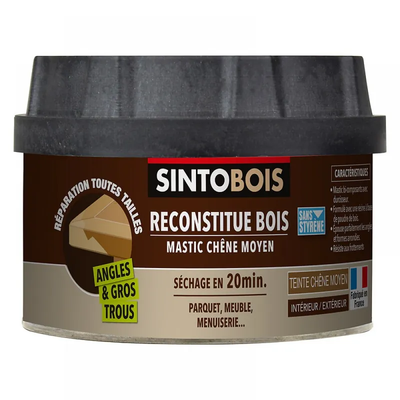 Prix Cassé Mastic à bois Sintobois Reconstitue Bois pour parties manquantes