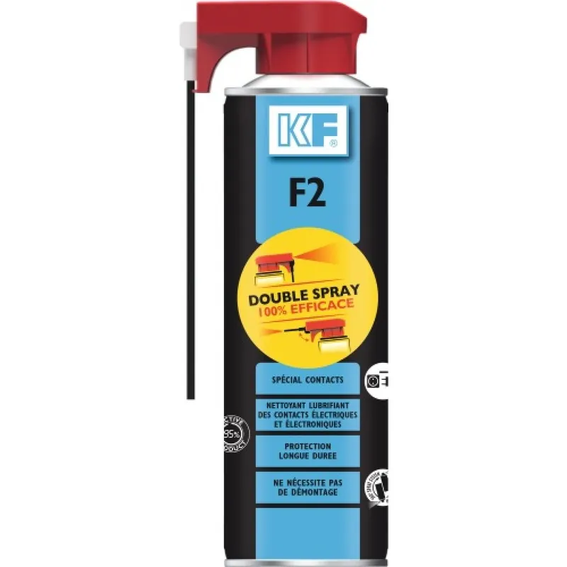 Vente Flash Nettoyant et lubrifiant F2 – double Spray – 500 ml