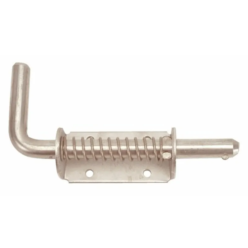 Verrou de box à ressort – pêne 14 mm – inox 316 Dernière Chance