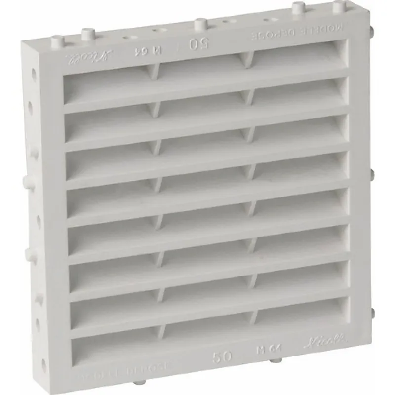 Offre Spéciale Grille de ventilation extérieure à sceller, avec moustiquaire, 144x144, 100cm2