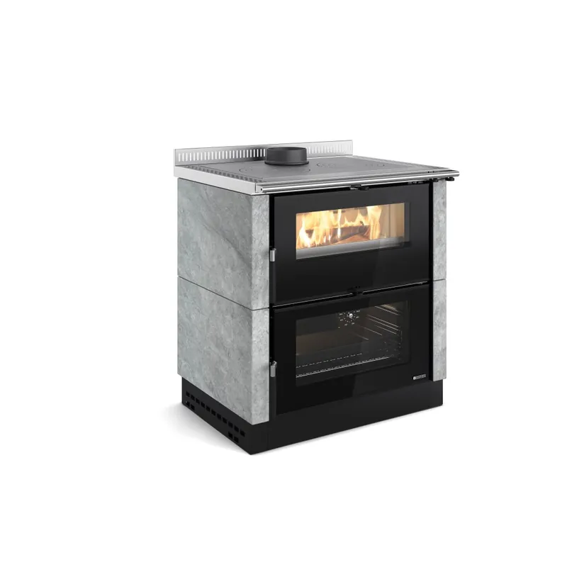 Cuisinière à bois 7,1 kW revêtement en pierre naturelle – Verona XXL.16 Petra Usine Directe