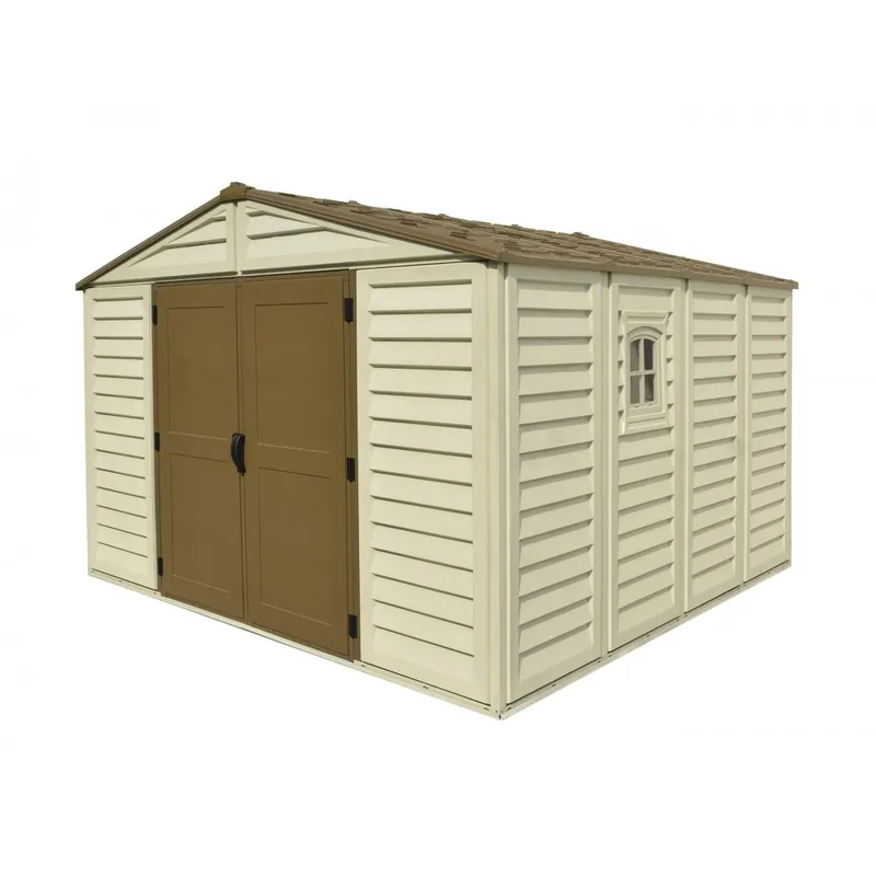Abri de jardin PVC Woodbridge + kit de fondation et kit 1 fenêtre – 10,56 m² Marque