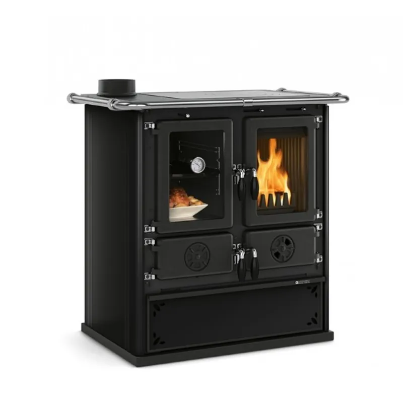 Cuisinière à bois 7,9 kW-N – Rosetta Sinistra 5.0 Steel Commander Maintenant