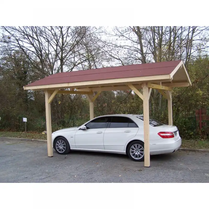 Carport karpa épiciéa du nord - 120 x 45mm - 3,50 x 5,00 - 17m² Paiement Sécurisé