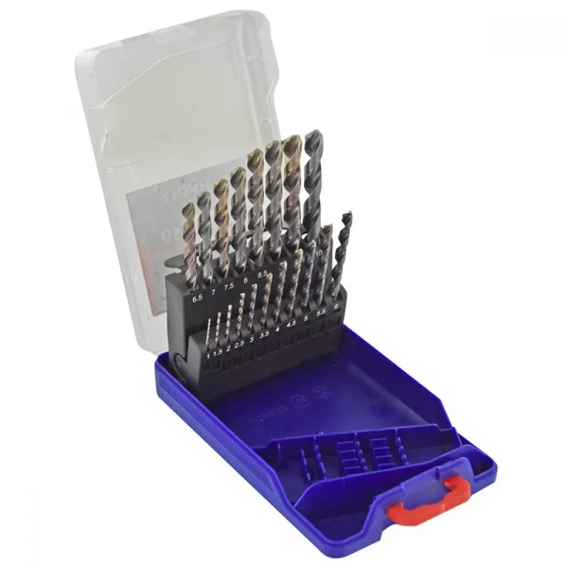 Forets métaux hss queue cylindrique TBX 4F type E coffret de 19 Meilleure Vente
